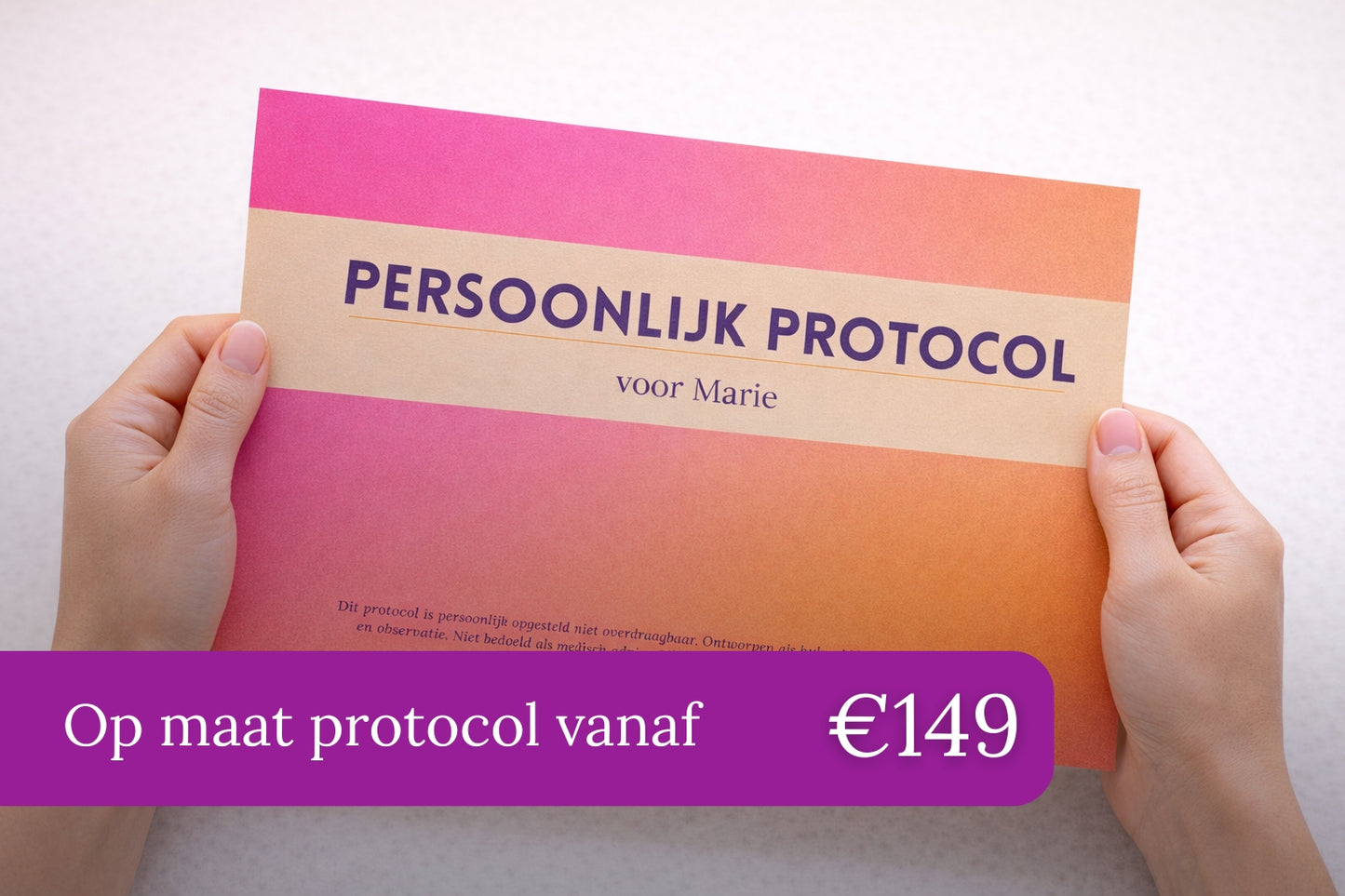 Op maat protocol - aanbetaling