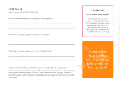 Glow-70 Cyclus Gids & Weektracker